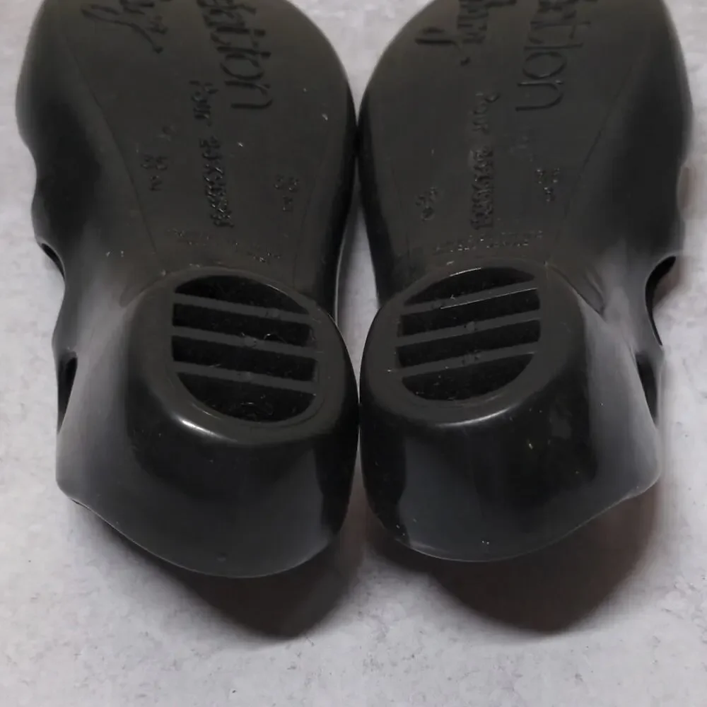 Pokhara by Borg Black Y2K Slip-on Jelly Sandals - Size 35/2; 36/3 (see meas)